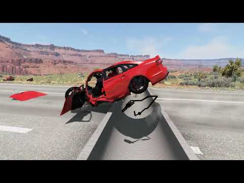 Cars vs Reverse Speed Bump – BeamNG Drive