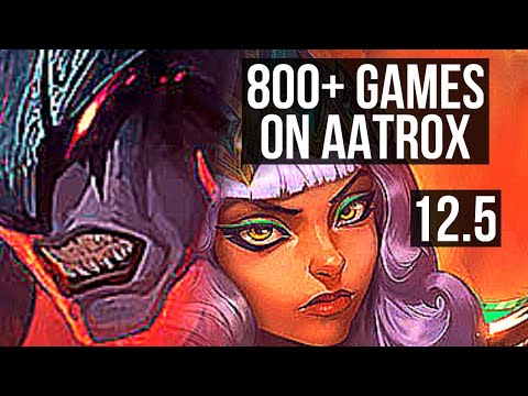 AATROX vs QIYANA (MID) | 13/1/6, Quadra, Legendary, 800+ games, 800K mastery | NA Master | 12.5