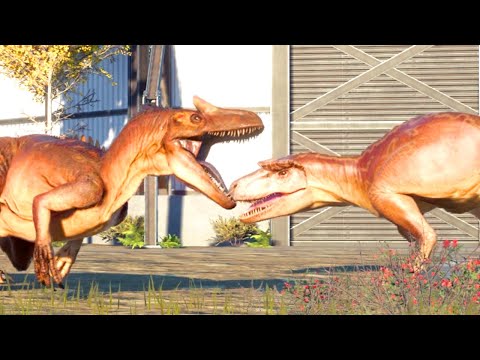 Ultimate Dinosaur Battle Royale: Albertosaurus vs Allosaurus vs Acrocanthosaurus Jurassic World Ev2