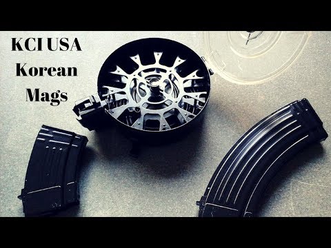 KCI USA AK47 75 RD Drum 30 RD and 10 RD Korean Mags Review