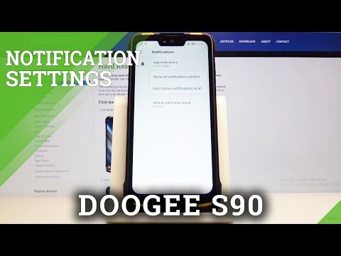 How to Open Notifications Options in DOOGEE S90 - Enter Notification Settings