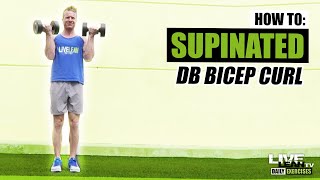 Standing Dumbbell Curl with Supination exercise video thumbnail