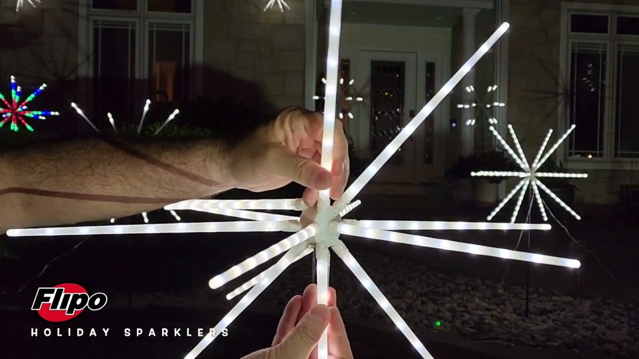 Video 1 Watch A Video About the FLIPO Holiday LED Landscape Light Sparklers