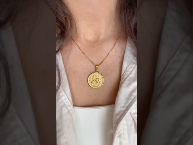 Vídeo relacionado con GD GOOD.designs Tauro signo del zodiaco collar de oro con piedra de nacimiento para las mujeres - 18k chapado en oro collar con colgante del zodiaco