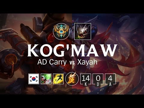 Kog'Maw AD Carry vs Xayah - KR Challenger Patch 8.8