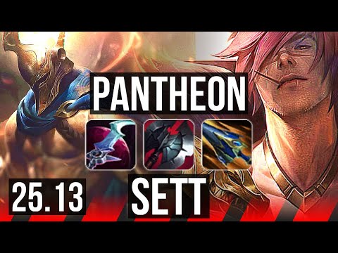 PANTHEON vs SETT (TOP) | 16/2/8, 7 solo kills, Legendary | EUW Master | 25.13
