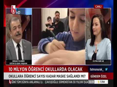 Genel Başkanımız Orhan Yıldırım, Halk TV`de okulların yüz yüze eğitime açılması ve eğitim gündemine ilişkin değerlendirmelerde bulundu. | EĞİTİM İŞ