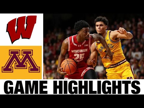 Minnesota vs Wisconsin Highlights | Men's Basketball | College Basketball 2025