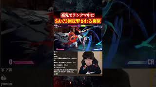 SA1で3回反撃されて思わず笑ってしまうウメハラw【スト6/梅原大吾】 #ストリートファイター6 #sf6 #格ゲー