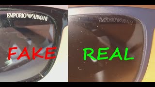 Emporio Armani Sunglasses real vs fake. How to spot counterfeit Armani eyewear