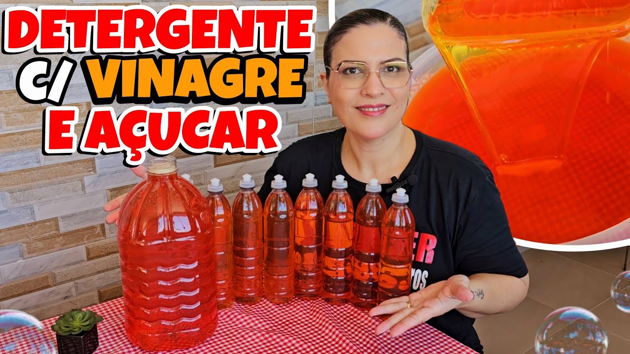 USEI VINAGRE E AÇÚCAR NO MEU DETERGENTE E VEJA NO QUE DEU!😱 BRILHO ESPLÊNDIDO 😍