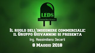 Il ruolo dell'ingegnere commerciale: Gruppo Giovannini srl | Ing. Decarli  | LED