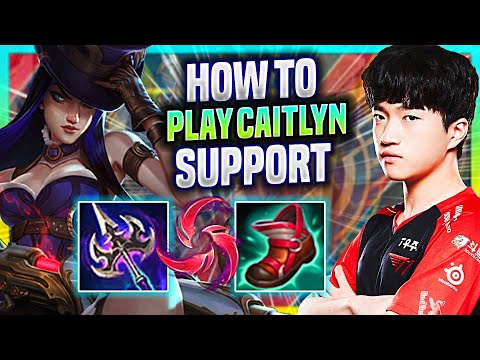 LEARN HOW TO PLAY CAITLYN SUPPORT LIKE A PRO! - T1 Keria Plays Caitlyn Support vs Ashe! |
