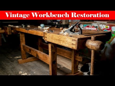 Vintage Workbench Restoration 100 Year Old Cabinet Makers