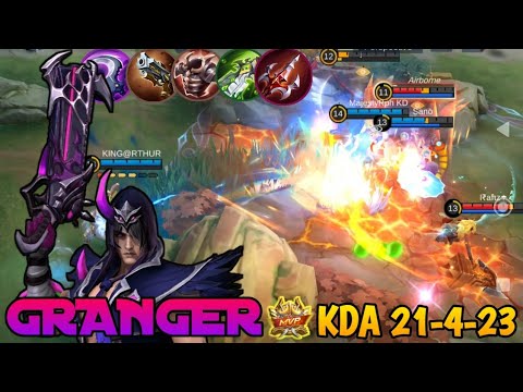 21 Kills with MVP | Granger Best Build 2023 | Granger Gameplay ~ MLBB