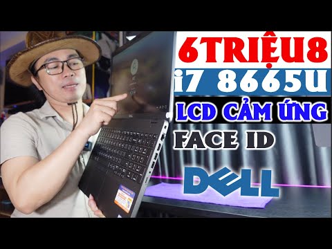 6,8TR, i7 8665U, CẢM ỨNG, FACE ID, DELL 5500, I7 8665U, R8GB, SSD 256GB, 15.6 FHD, #laptopquangngai