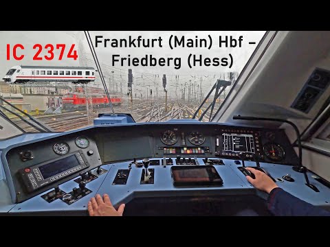 Emergency call, diversion, semaphore signal | IC 2374 Frankfurt Hbf - Friedberg | Driver's cab ride