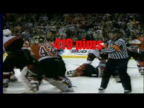 NHL 419 PENALTY MINUTES MOST IN THE NHL FLYERS VS OTTAWA