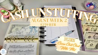 A Chatty Cash Unstuffing and Condensing - August Week 2 - $259 Back to Bank