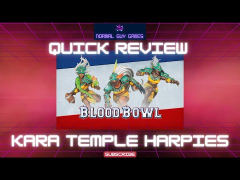 Blood Bowl   Kara Temple Harpies   Team, Cards, Pitch Unboxing and Thoughts