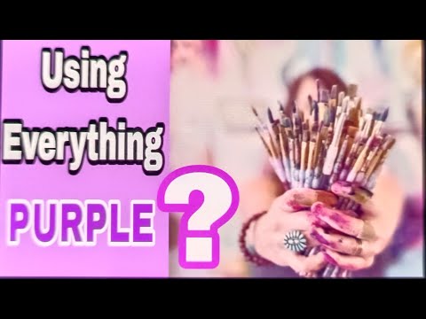 Drawing Using Every PURPLE Art Supply I Own💜😍 | BTS Art?
