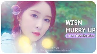 WJSN (Cosmic Girls) 「HURRY UP」 Line Distribution | Color Coded Bars
