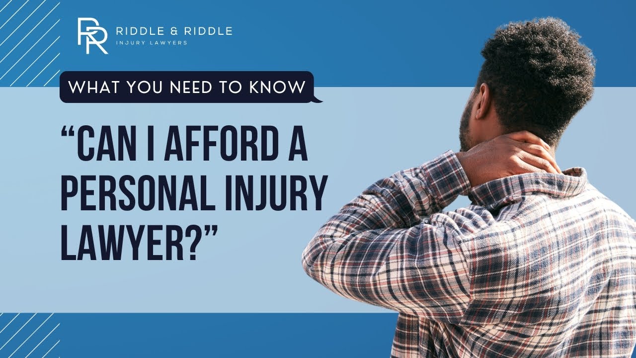 Can I Afford a Personal Injury Lawyer? | Charlotte Injury Attorney Alex Riddle Explains