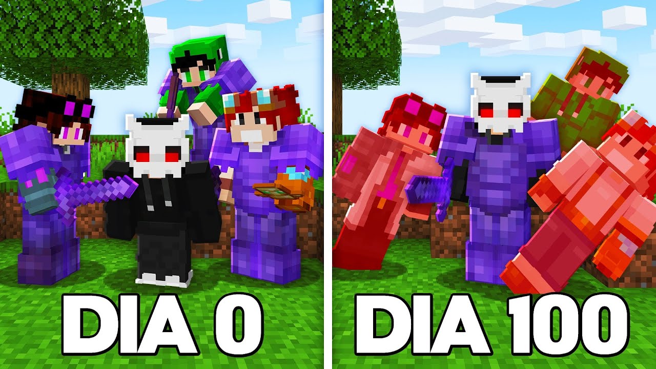 EU SOBREVIVI 100 DIAS DERROTANDO UM SERVIDOR DE MINECRAFT - O FILME