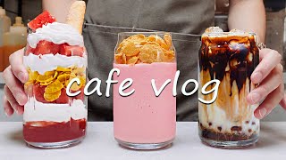 💚Cafe Vlog Collection/So Fresh, So Tasty!Watermelon Drinks🍉Cafe Vlog/ASMR/카페브이로그/no bgm
