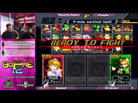 BoPME 12 Melee - Onisser (Fox) vs. Bajeef (Peach) Round Robin Pools