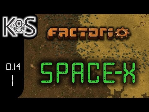 Factorio 0.14 Space-X Mod, Ep 1: The Vast Desert - Let's Play, Gameplay