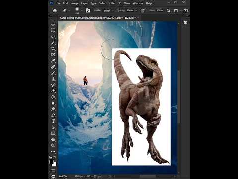 🤯👀 Auto Blend Layers in Photoshop | Photoshop Tutorial #photoshop #edit #shorts