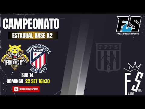Campeonato Estadual Base A2- FPFS - ADEF X ATLÉTICO MANGALOT  sub 14 ao Vivo! Falando Live Sports"