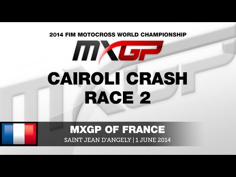 MXGP of France 2014 Cairoli Crash in Race 2 - Motocross