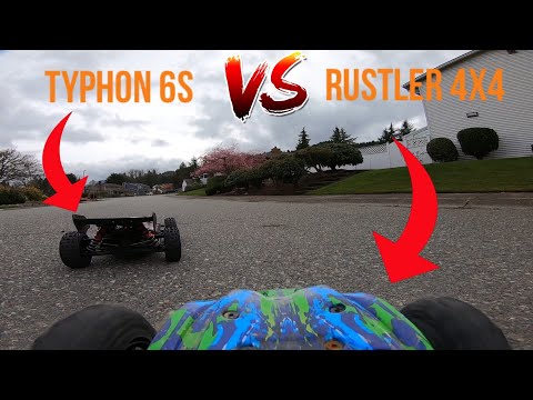 Rustler 4x4 VS Typhon 6s- Races, bashing, speedruns, and more!