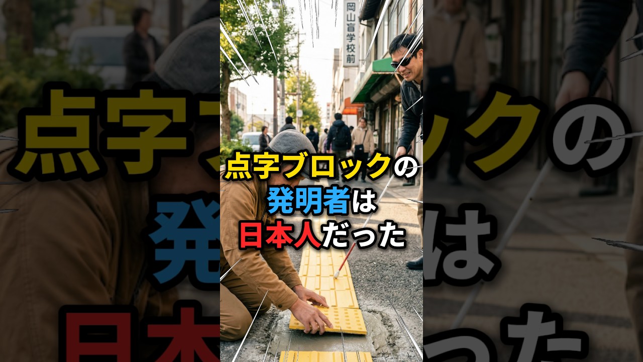 【点字ブロック】世界中の「黄色い道」を作ったのは1人の日本人だった #雑学 #点字ブロック #日本すごい #japan #world #yellow