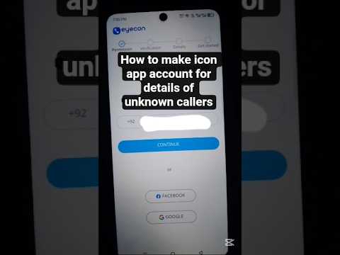 how to make eyecon app account| unknown callers janen icon app sa #shortvideo #tech