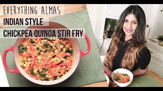 Indian Style Chickpea Quinoa Stir Fry