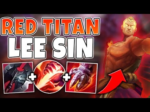 RED TITAN LEE SIN BUILD | DECIMATE THE ENTIRE ENEMY TEAM YOURSELF (ACTUAL 1V5) - League of Legends