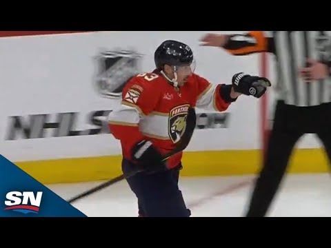 Brad Marchand Bats In A Mid-Air Rebound For A Slick Goal