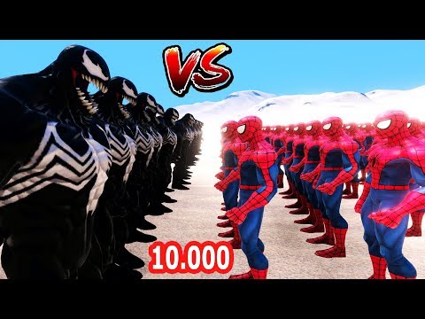 10.000 ÖRÜMCEK ADAM VS 10.000 VENOM  😱 Süper Kahramanlar Savaşı