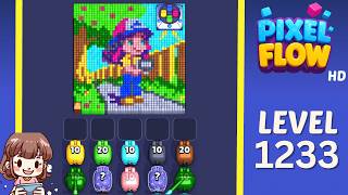 Pixel Flow Level 1233 Solution Walkthrough