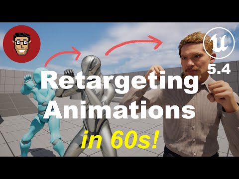 Retarget Any Animation in Unreal 5.4 (Mixamo to Unreal Engine 5 MetaHuman in Less than 60s)