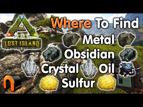 Ark The Island Oil Locations Comunidad Steam :: Video :: Ark Lost Island Metal, Obsidian, Crystal,  Sulfur, Oil, Locations #Ark