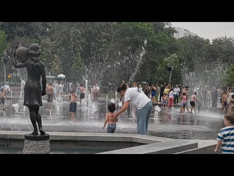 Անտանելի շոգին փոքրիկ երևանցիների ուրախությունը շատրվաններն են / Радости Еревана в невыносимую жару