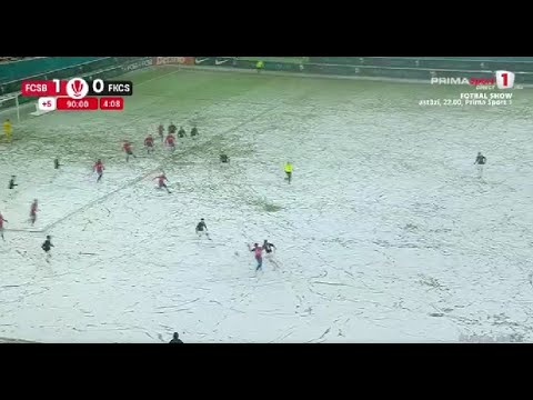 REZUMAT: FCSB - Csikszereda 1-0. Victorie mare, după o luptă pe zăpadă. FCSB respiră