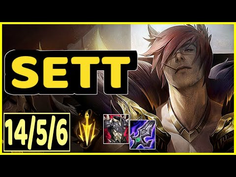 SETT - Sett vs Nasus(TOP) 14/5/6 KDA GAMEPLAY patch 13.3