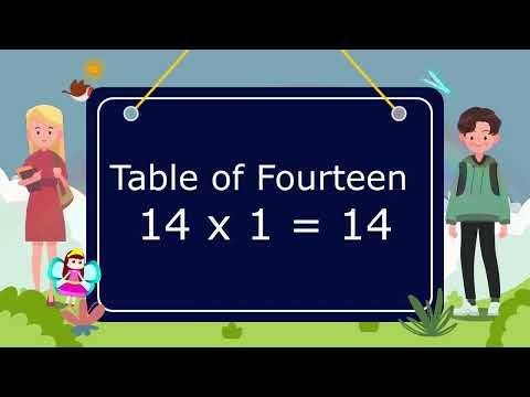 14-x1=14 Multiplication,Table of fourteen 14 Tables Song Multiplication Time of tables - MathsTables