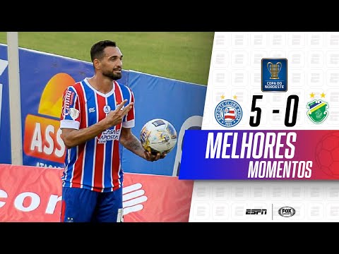 GILBERTO DESTRUIU E MARCOU 4! Melhores momentos de Bahia 5 x 0 Altos na Copa do Nordeste