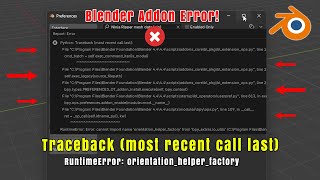 How to Fix Traceback Most Recent Call Last Error RuntimeError cannot import name orientation helper